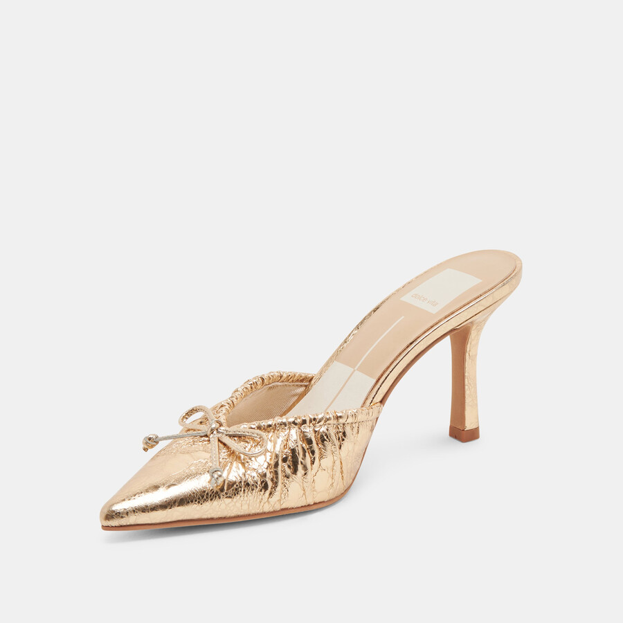 kairi heels goldfarbenes leder im used-look