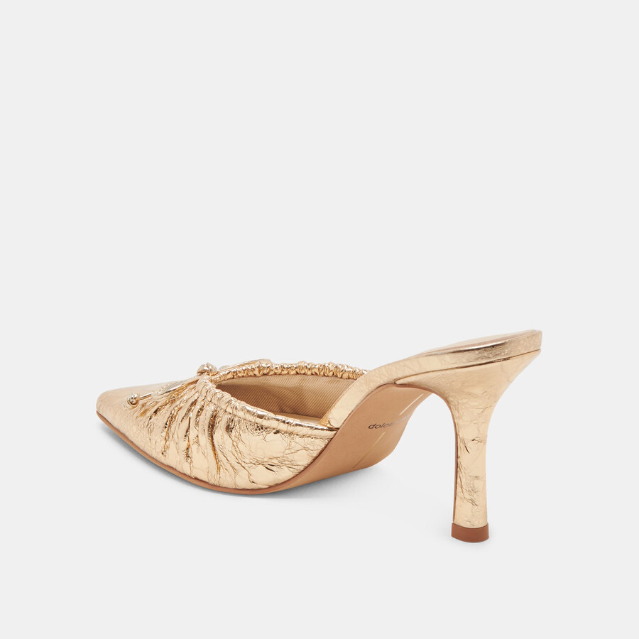 kairi heels goldfarbenes leder im used-look