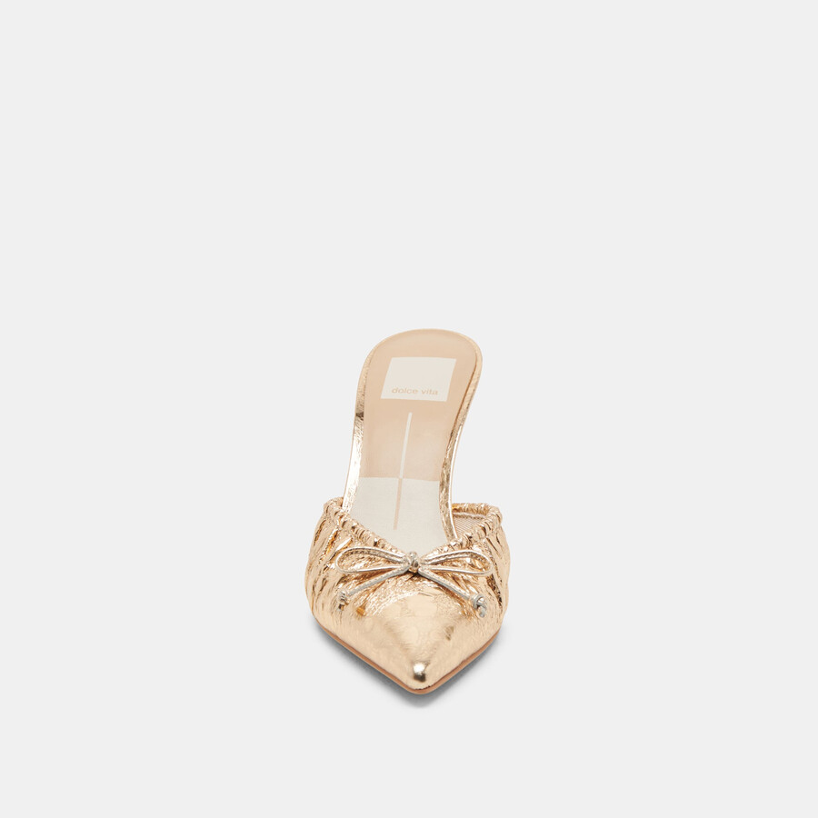 kairi heels goldfarbenes leder im used-look