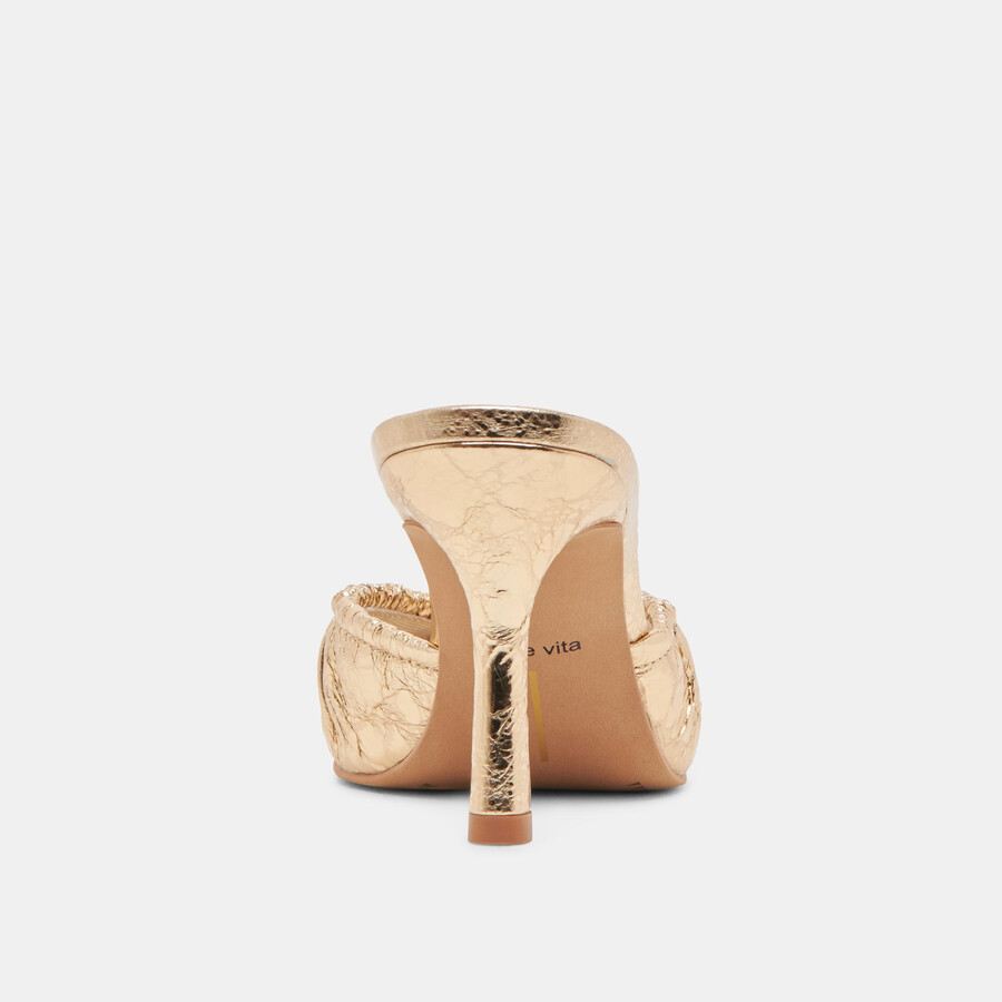 kairi heels goldfarbenes leder im used-look