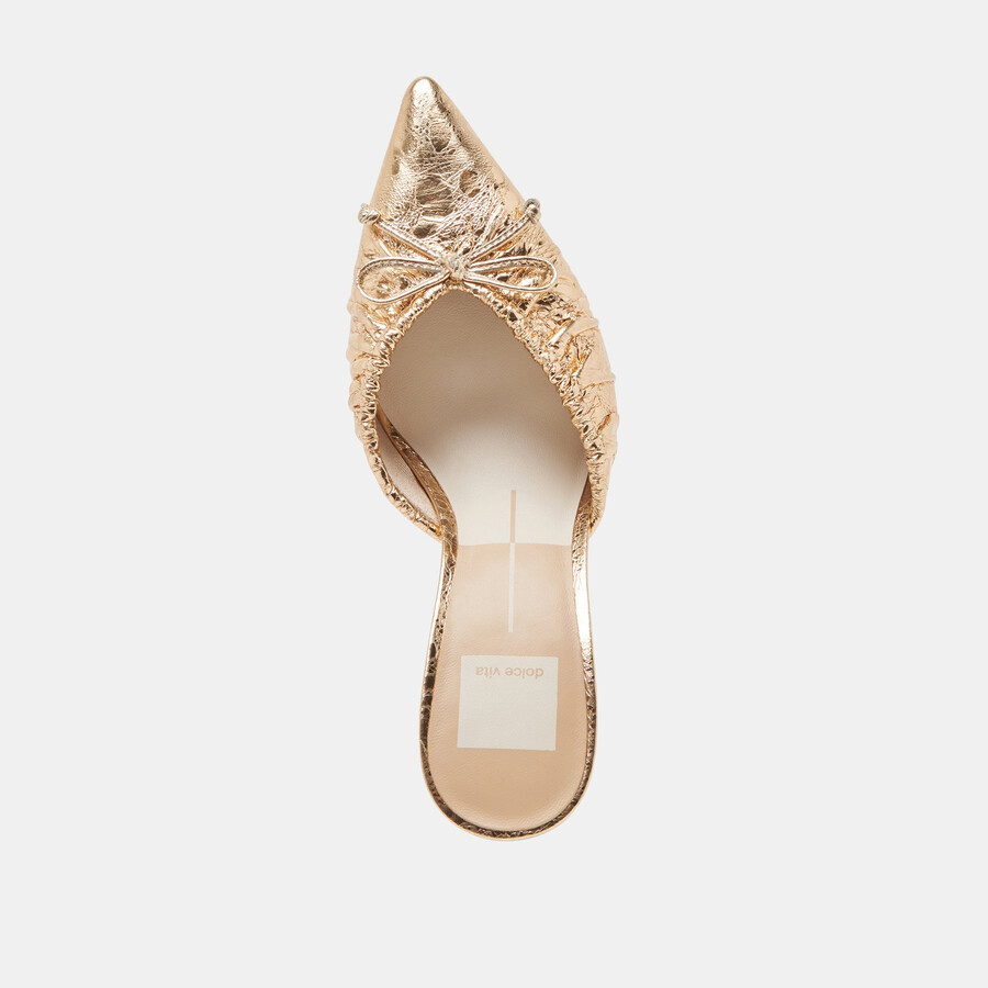 kairi heels goldfarbenes leder im used-look