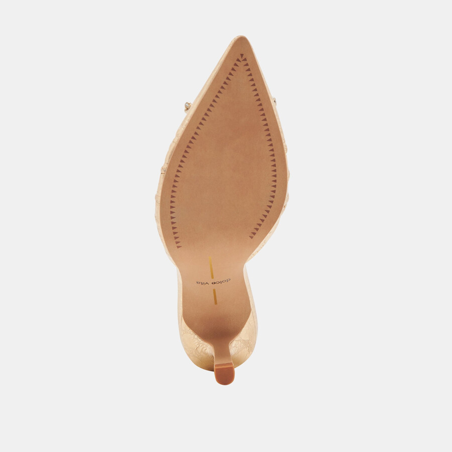 kairi heels goldfarbenes leder im used-look
