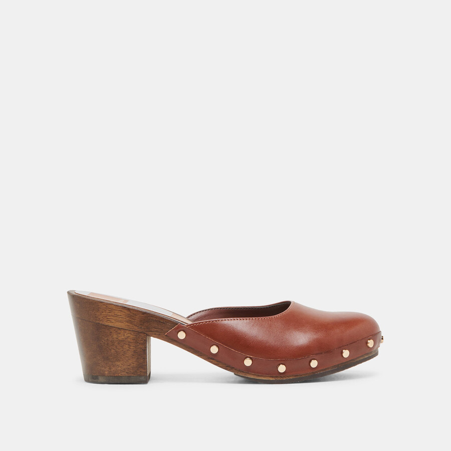 camyn heels aus braunem leder