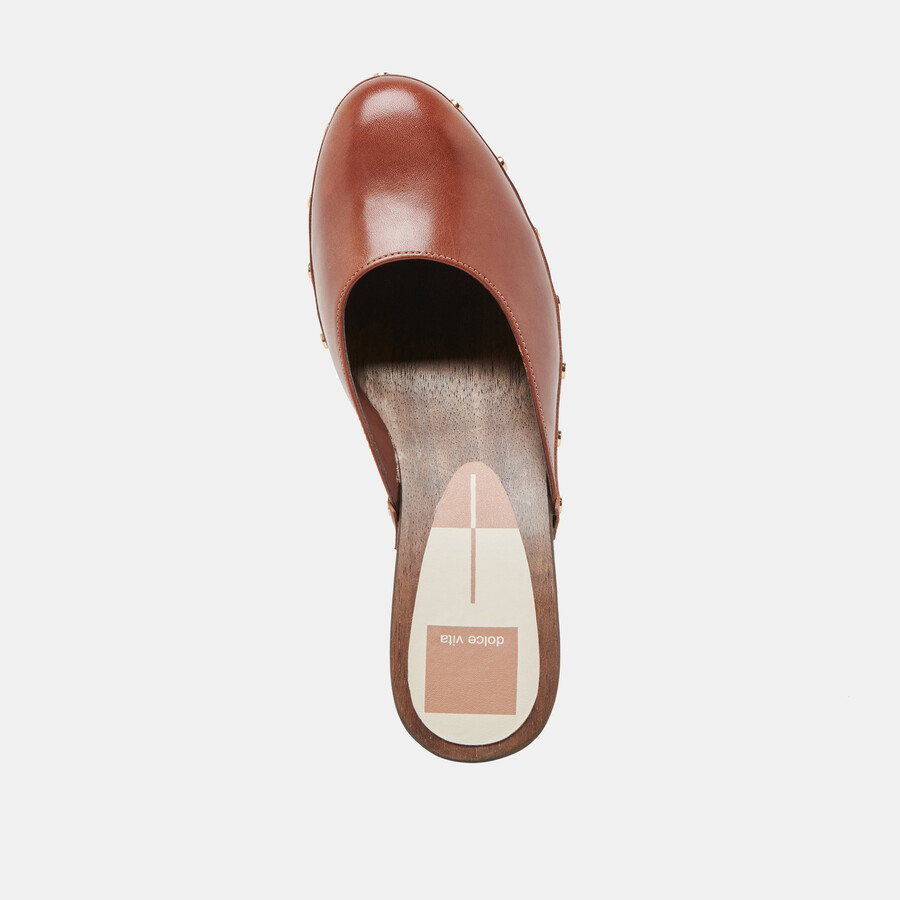 camyn heels aus braunem leder