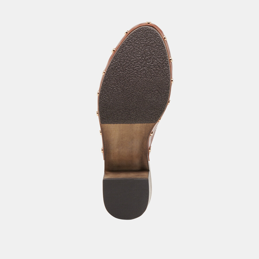 camyn heels aus braunem leder