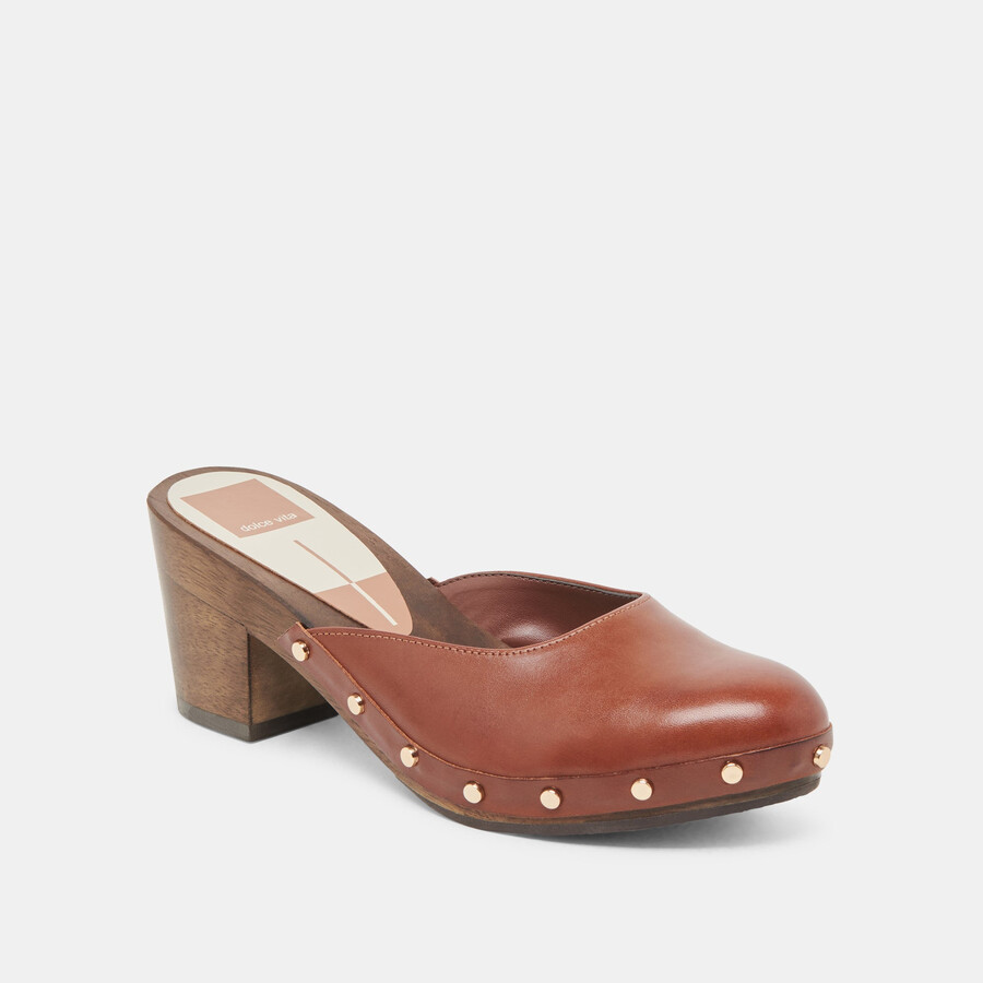 camyn heels aus braunem leder
