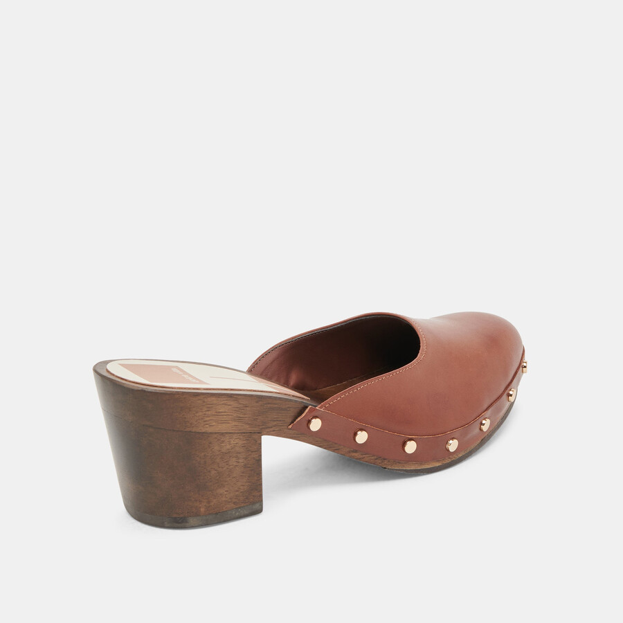 camyn heels aus braunem leder