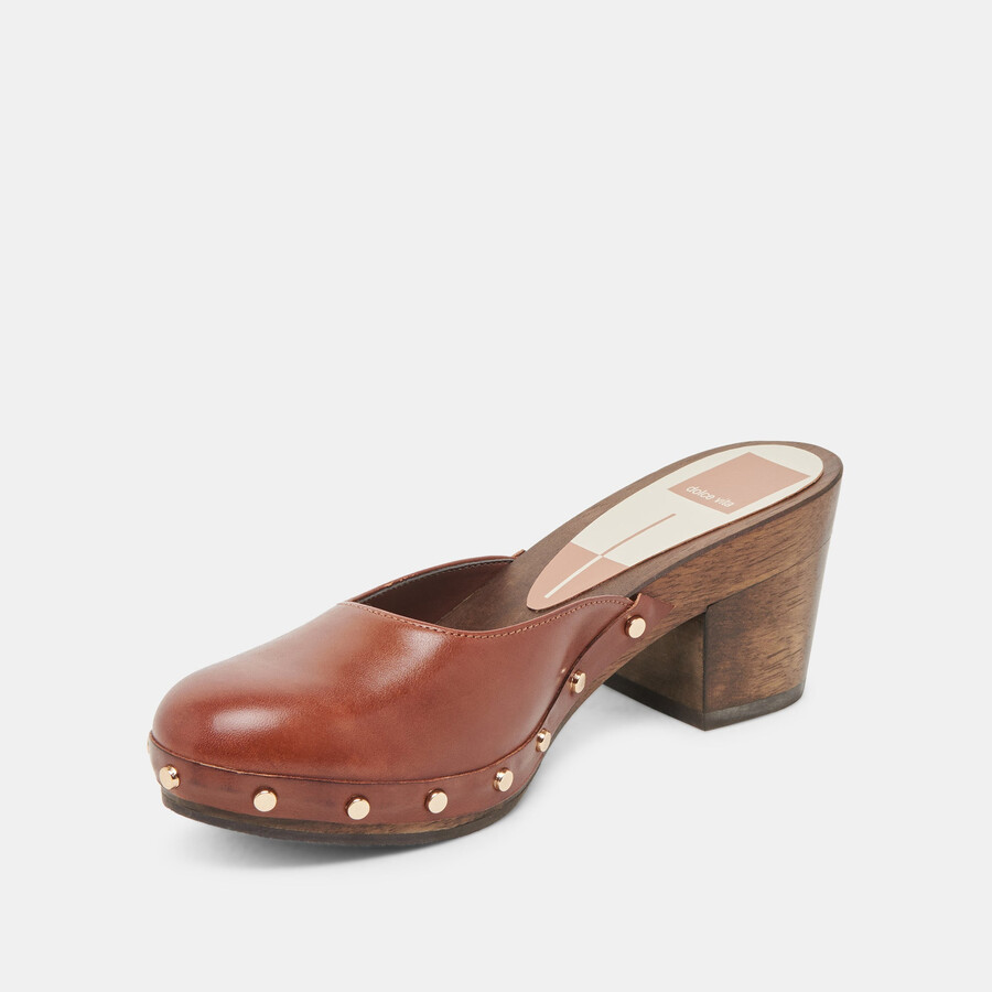 camyn heels aus braunem leder