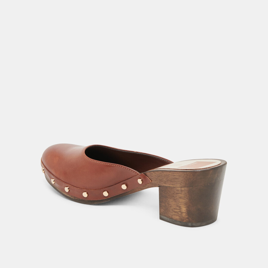 camyn heels aus braunem leder