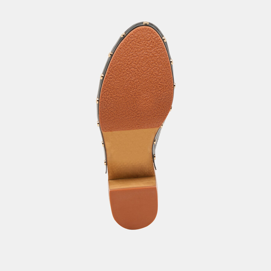 camyn heels aus schwarzem leder
