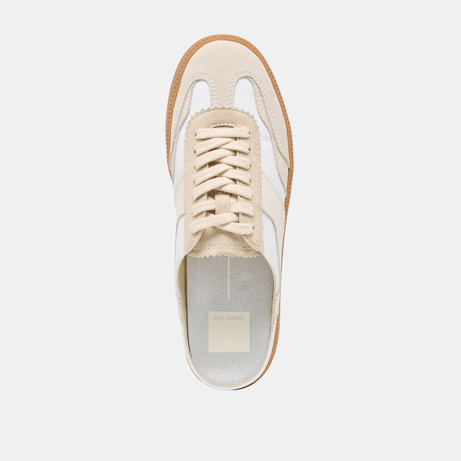 notice slide sneakers ivory multi suede