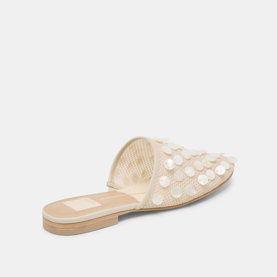 rova bead flats elfenbein scheibennetz