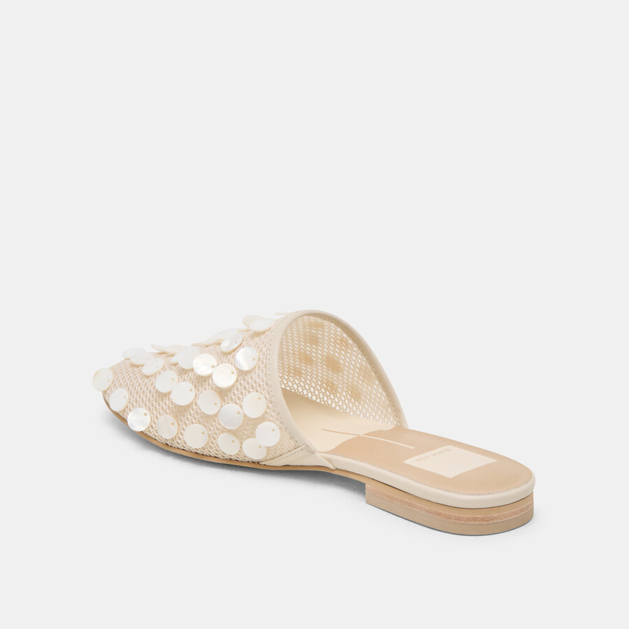 rova bead flats elfenbein scheibennetz