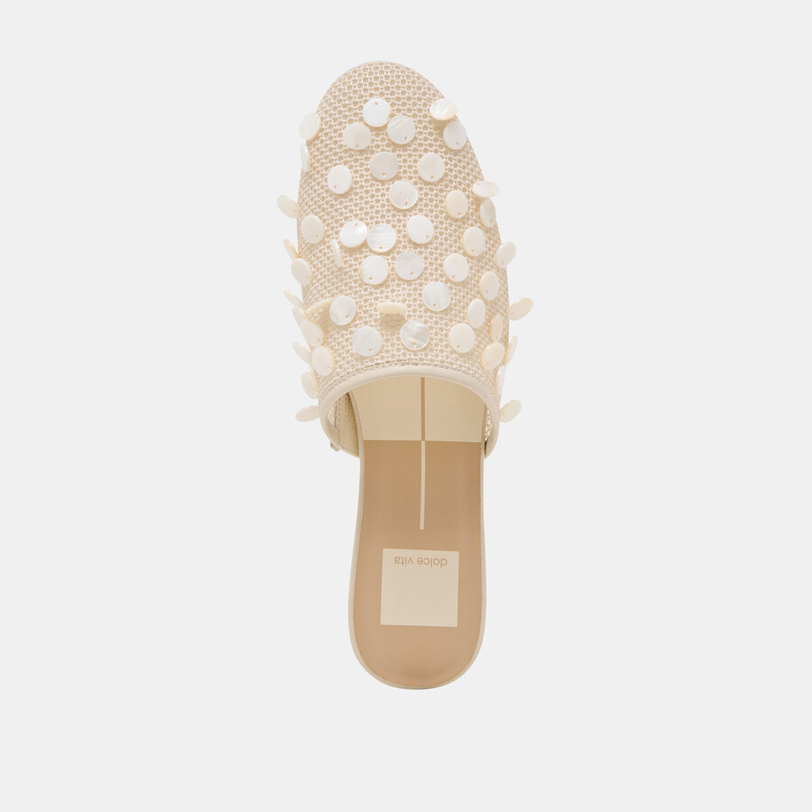 rova bead flats elfenbein scheibennetz