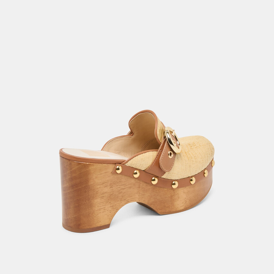 debrah clogs hellbraunes naturraffia