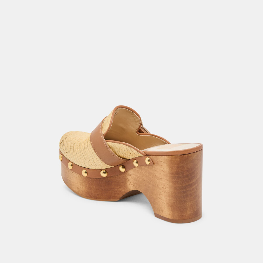 debrah clogs hellbraunes naturraffia