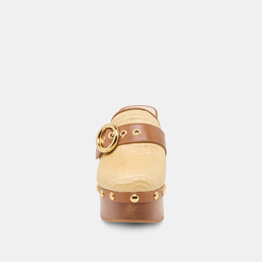 debrah clogs hellbraunes naturraffia
