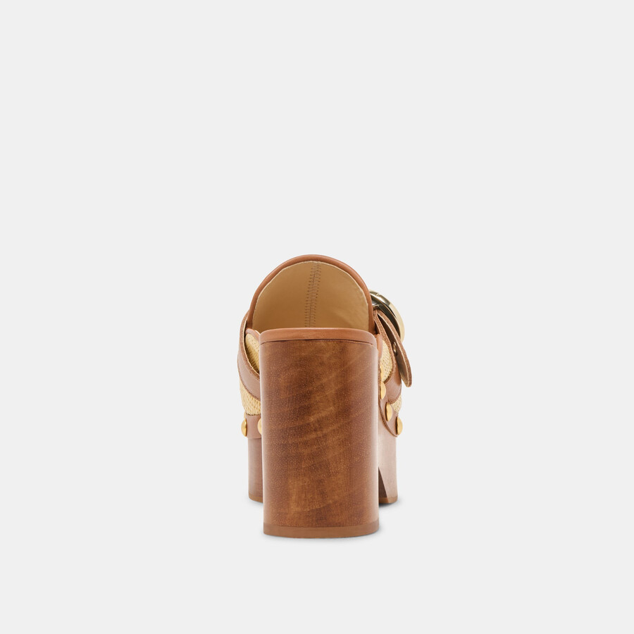 debrah clogs hellbraunes naturraffia