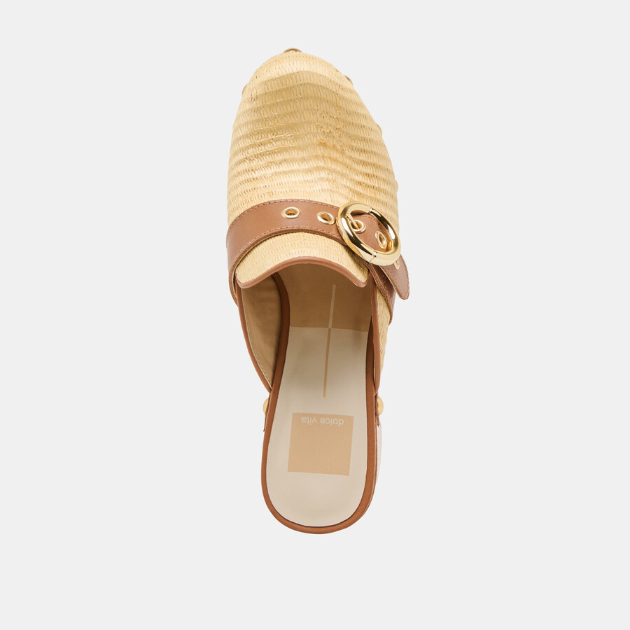 debrah clogs hellbraunes naturraffia