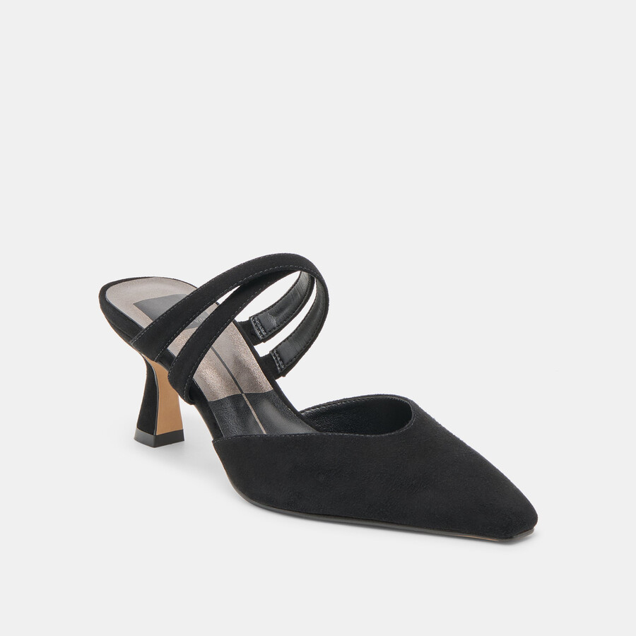 linore heels onyx wildleder