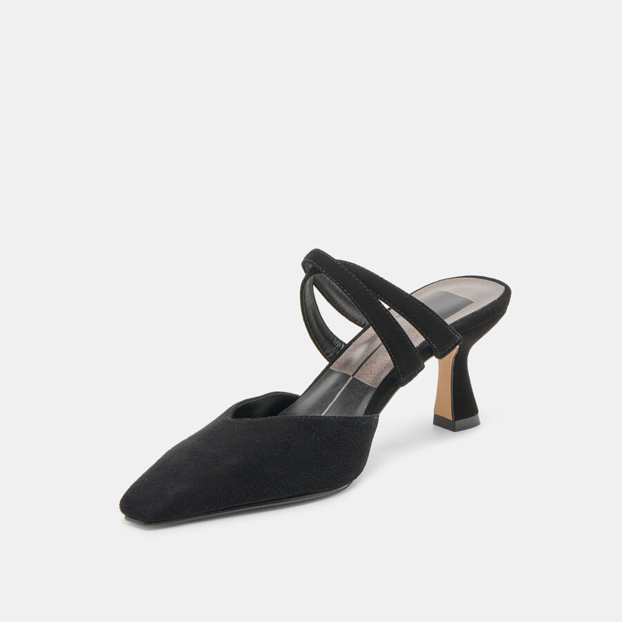 linore heels onyx wildleder