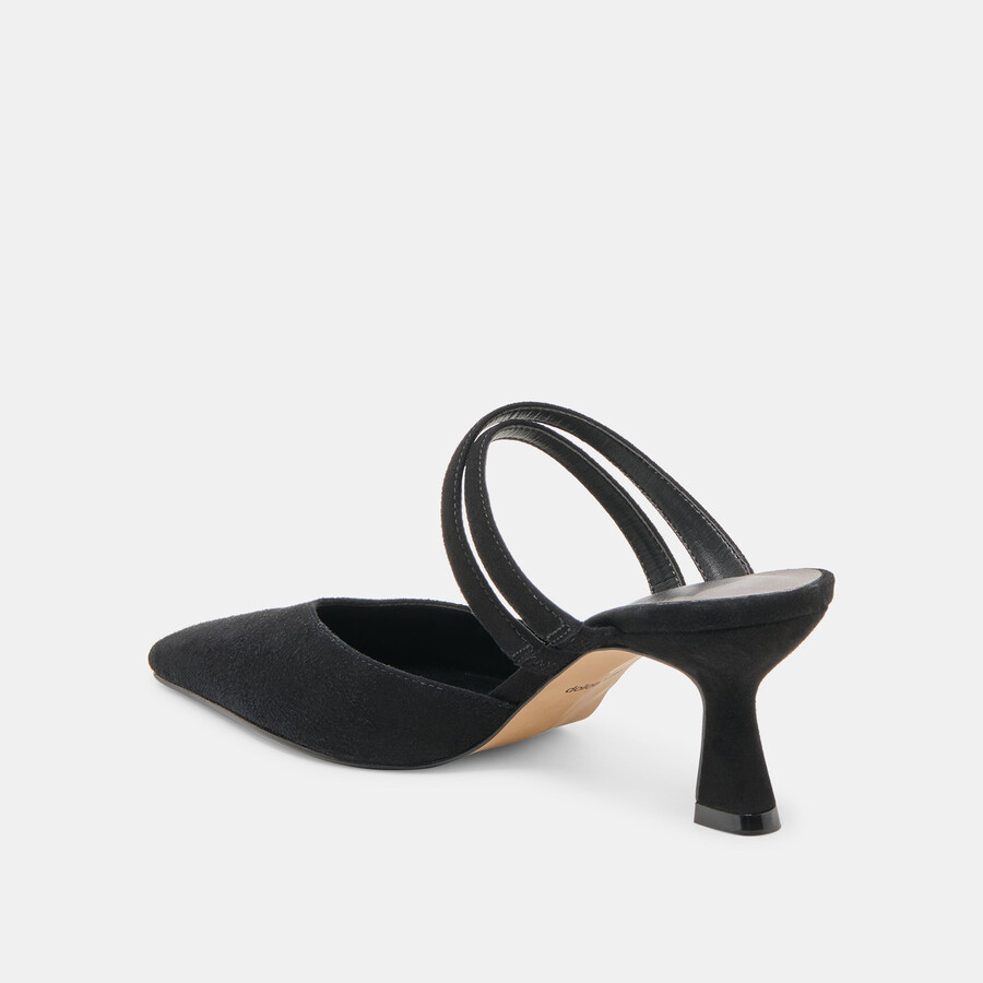 linore heels onyx wildleder