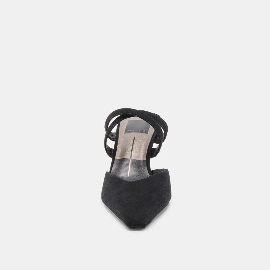 linore heels onyx wildleder