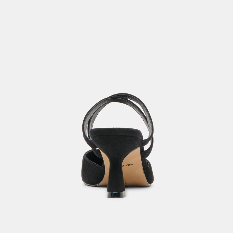 linore heels onyx wildleder