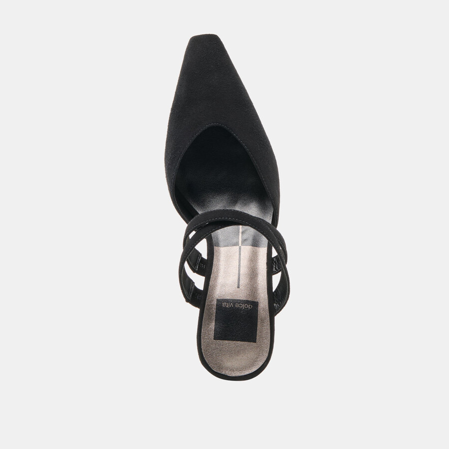 linore heels onyx wildleder