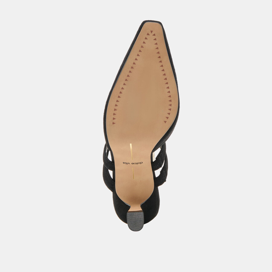 linore heels onyx wildleder