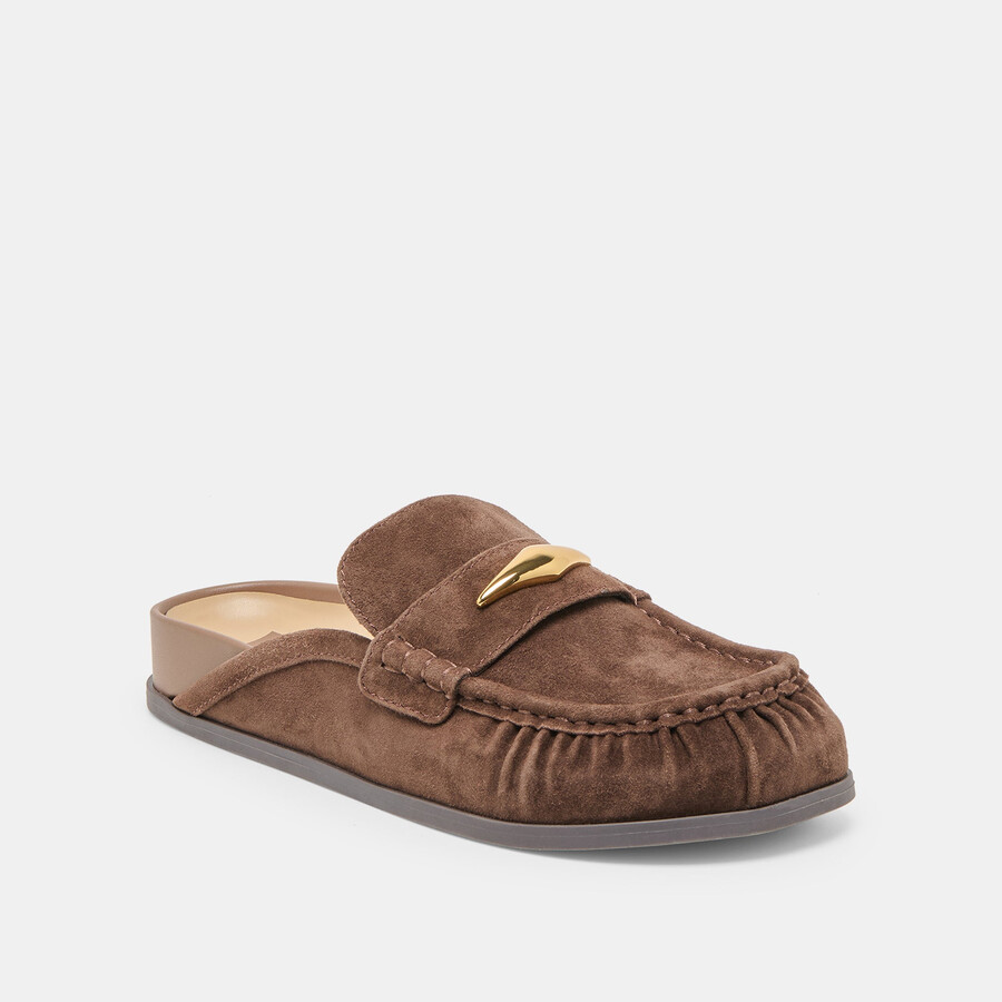 jodero ballerinas aus dunkelbraunem wildleder