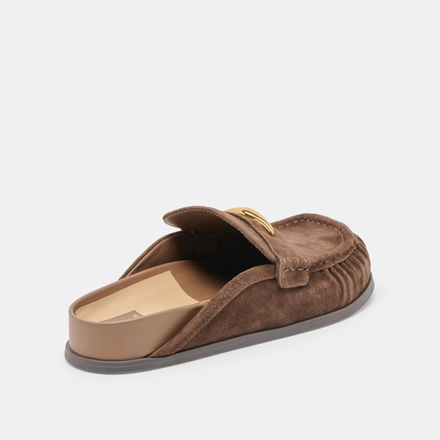 jodero ballerinas aus dunkelbraunem wildleder