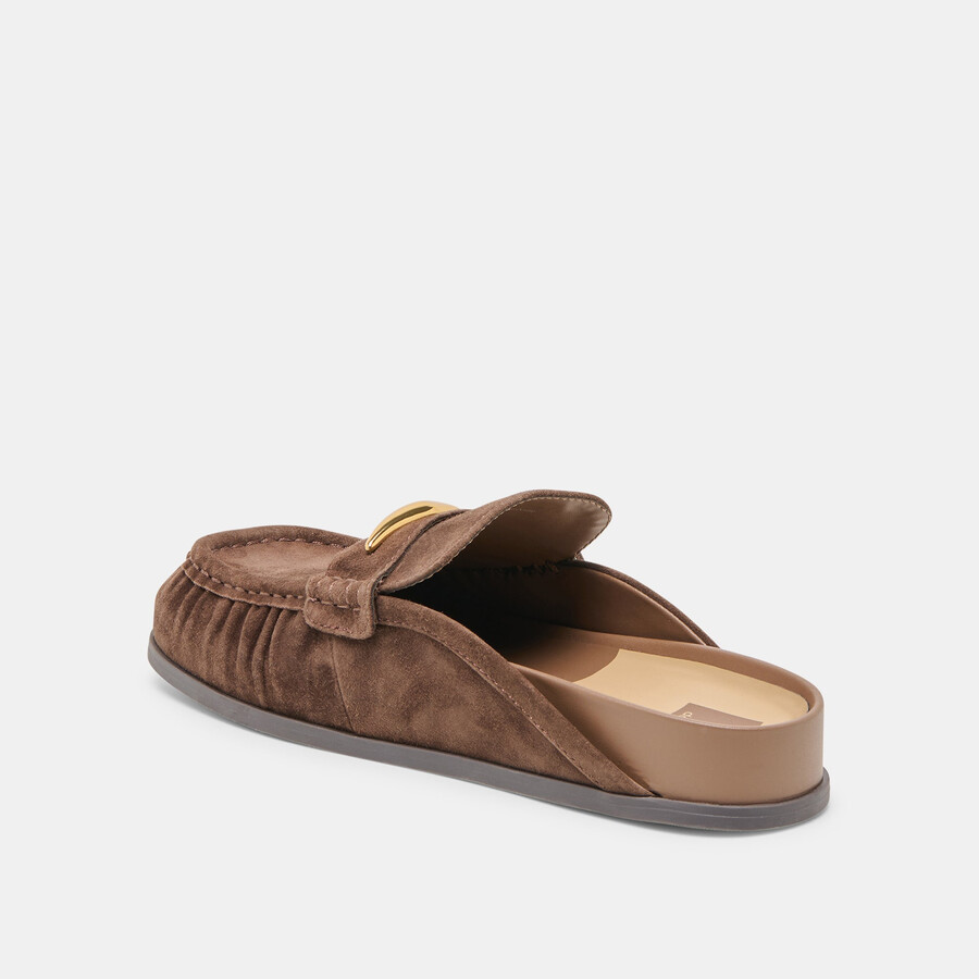 jodero ballerinas aus dunkelbraunem wildleder