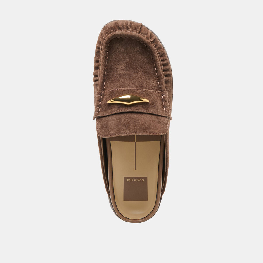 jodero ballerinas aus dunkelbraunem wildleder