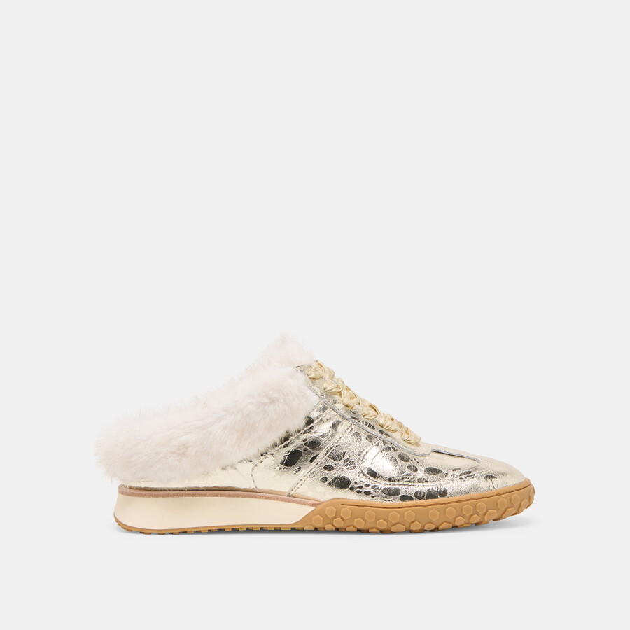 izzey plush sneakers platin-leder
