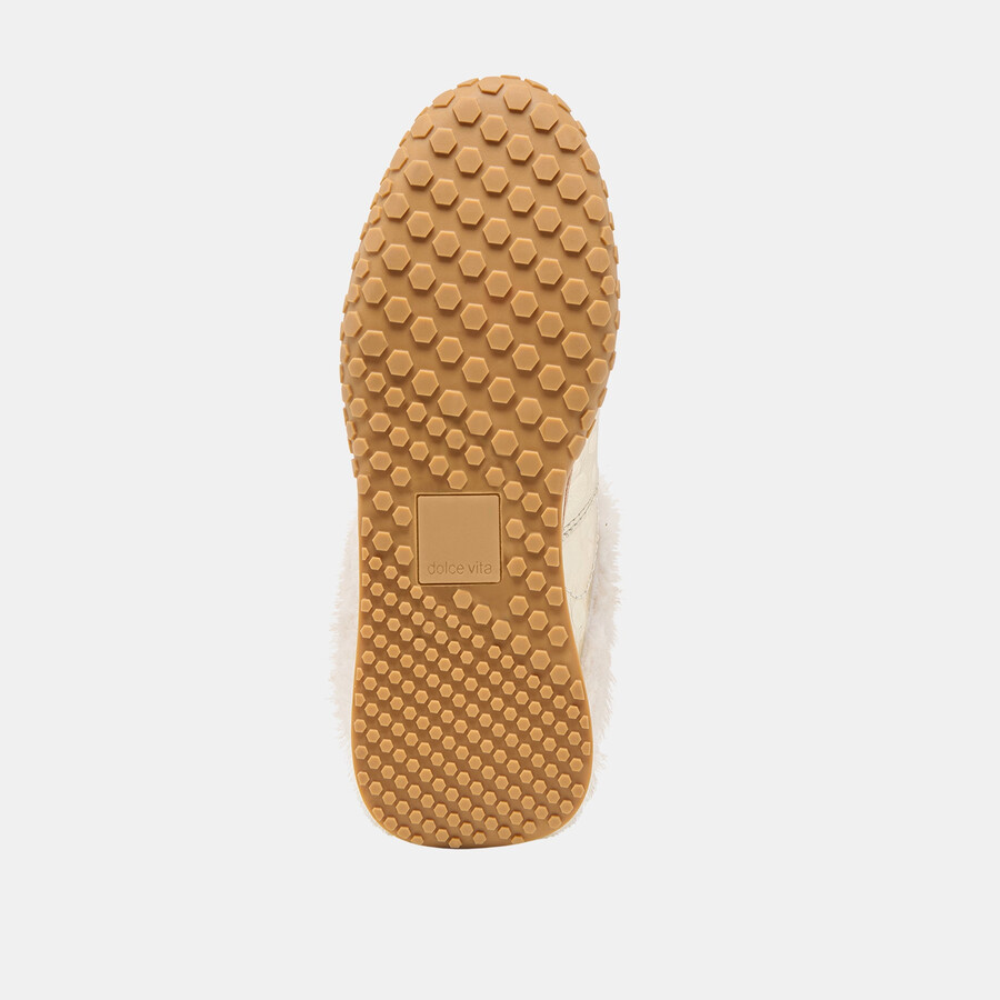izzey plush sneakers platin-leder