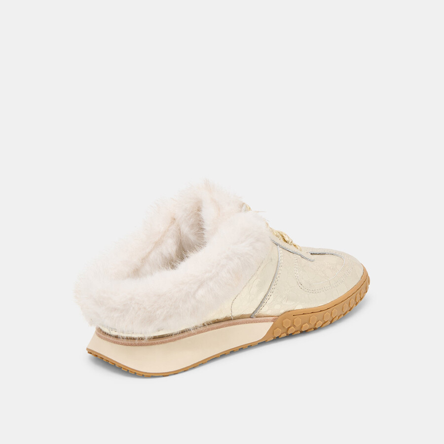 izzey plush sneakers platin-leder