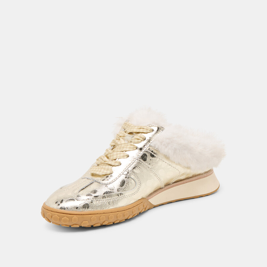 izzey plush sneakers platin-leder