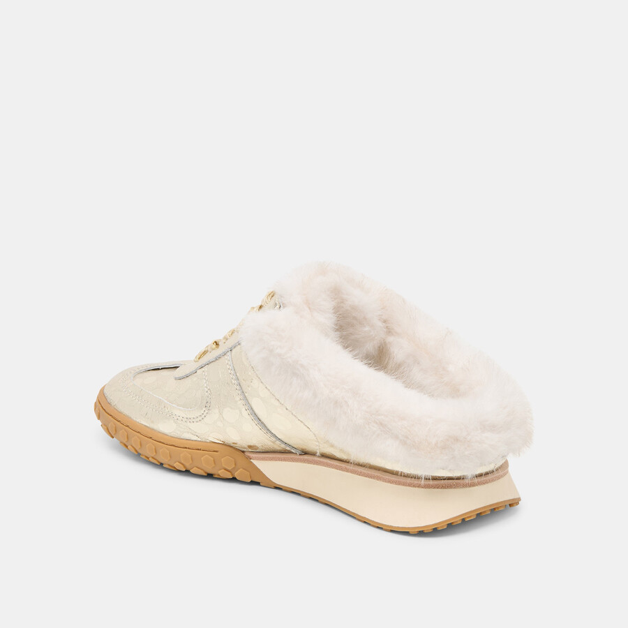 izzey plush sneakers platin-leder