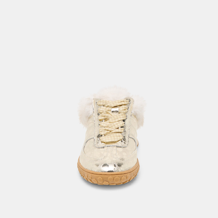 izzey plush sneakers platin-leder