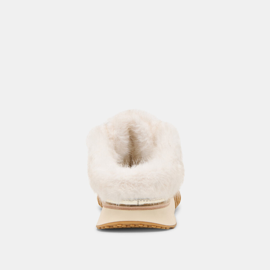 izzey plush sneakers platin-leder
