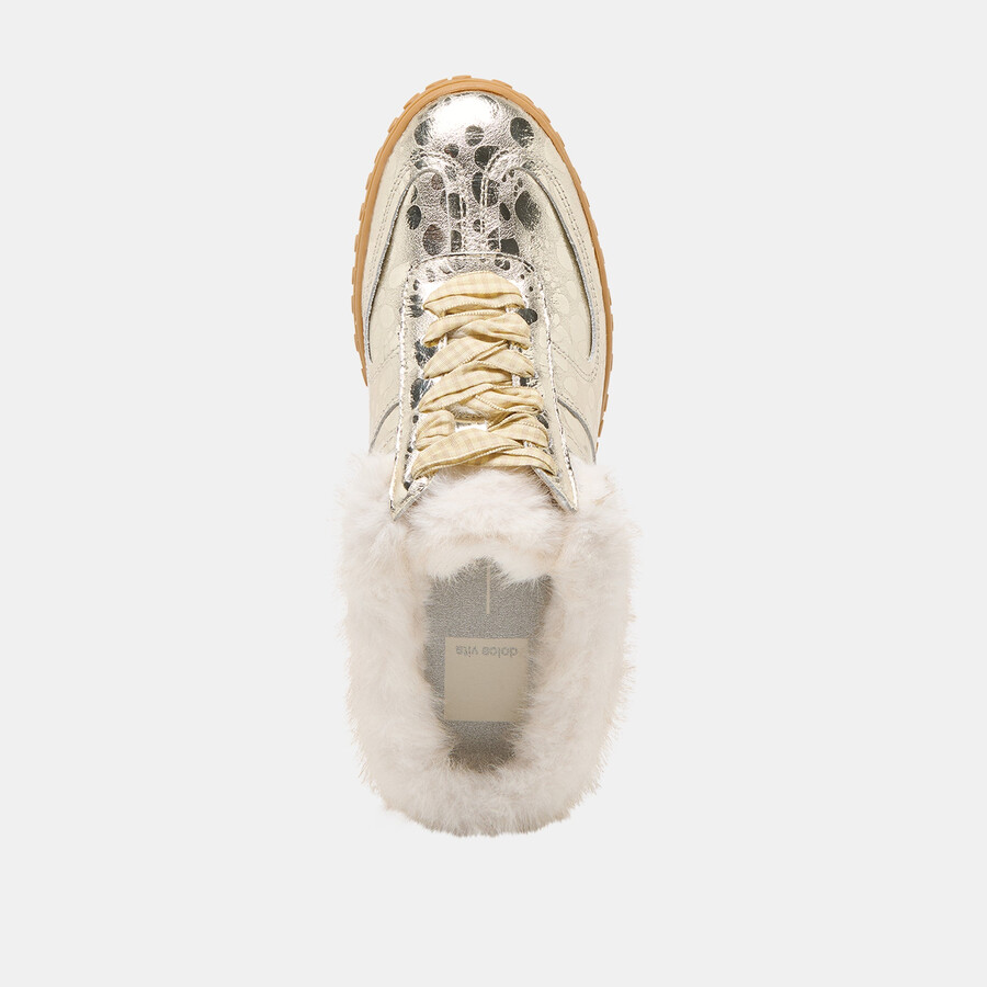 izzey plush sneakers platin-leder