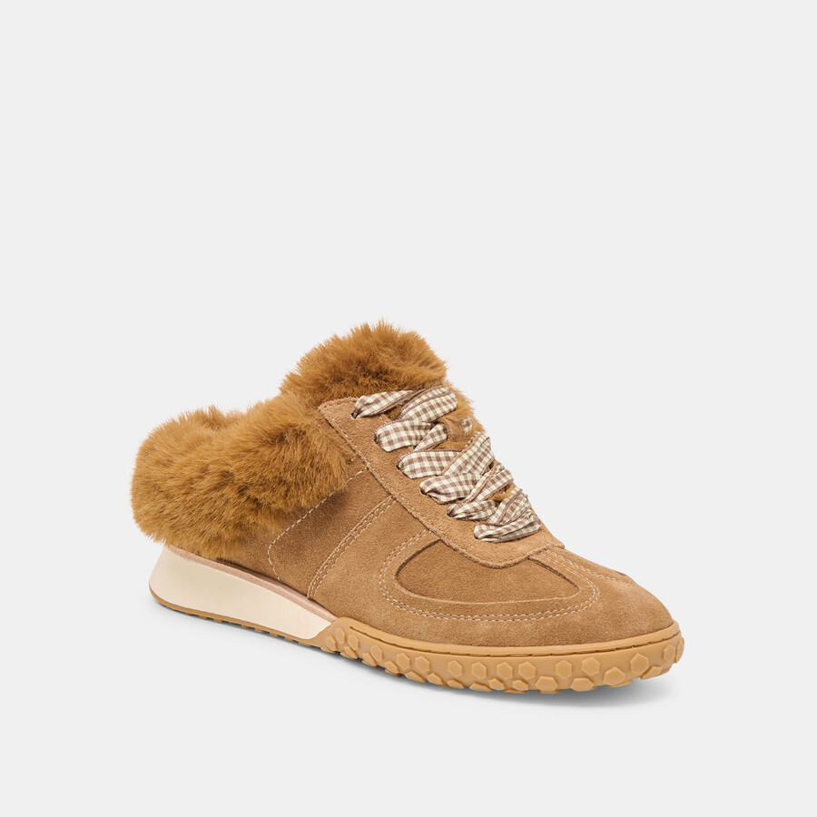 izzey plush sneakers hellbraunes wildleder