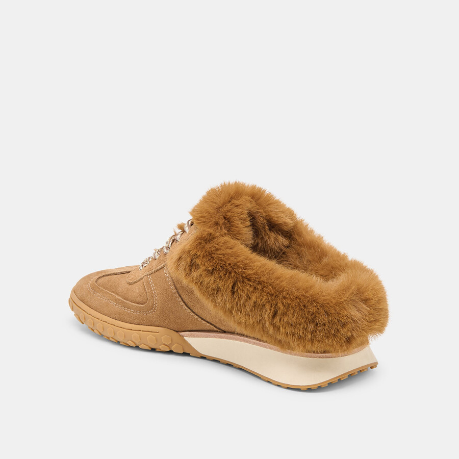 izzey plush sneakers hellbraunes wildleder