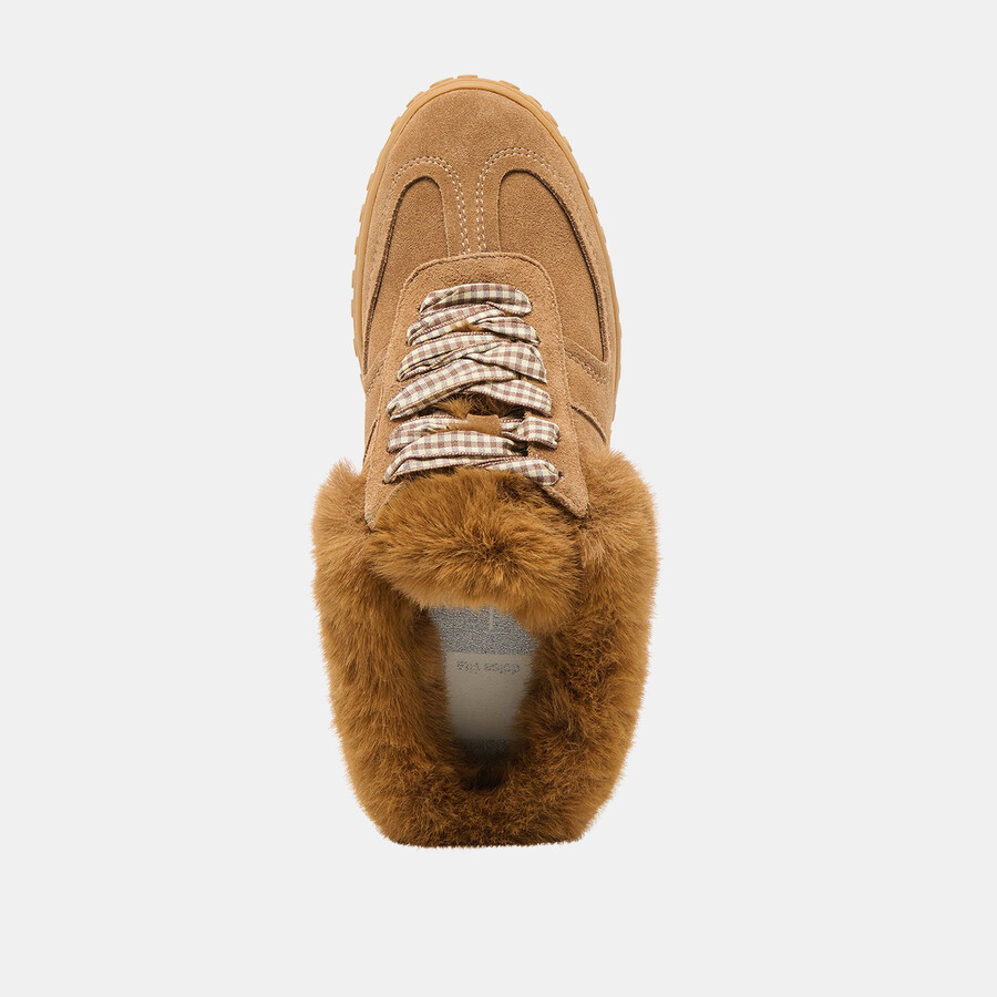 izzey plush sneakers hellbraunes wildleder
