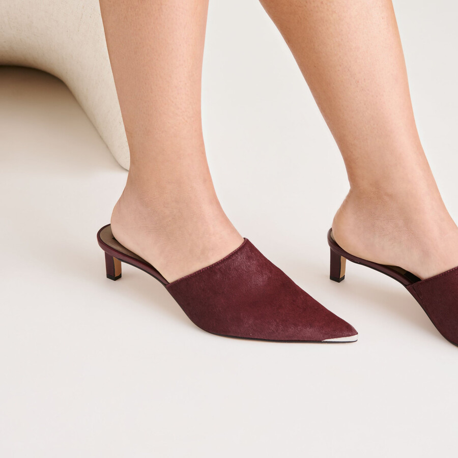 lexy heels beerenfarbenes kalbsfell