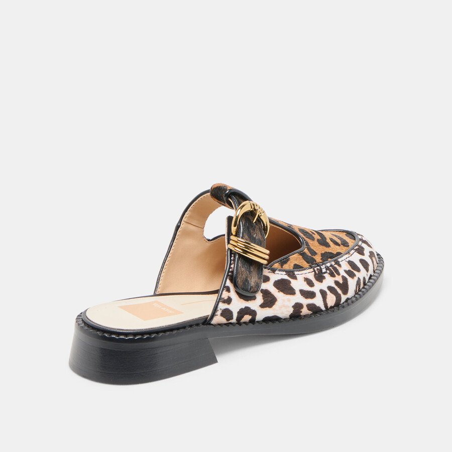 harlah flats leopard multi calf hair