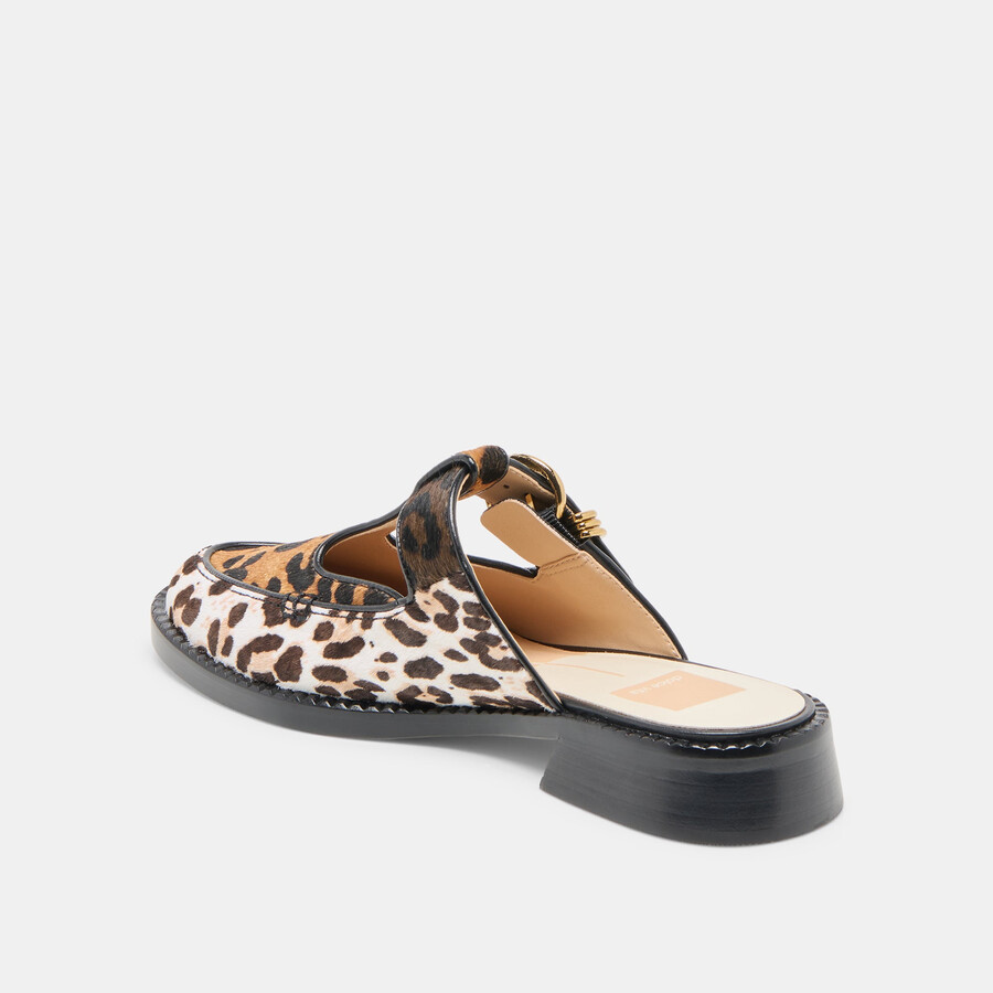 harlah flats leopard multi calf hair