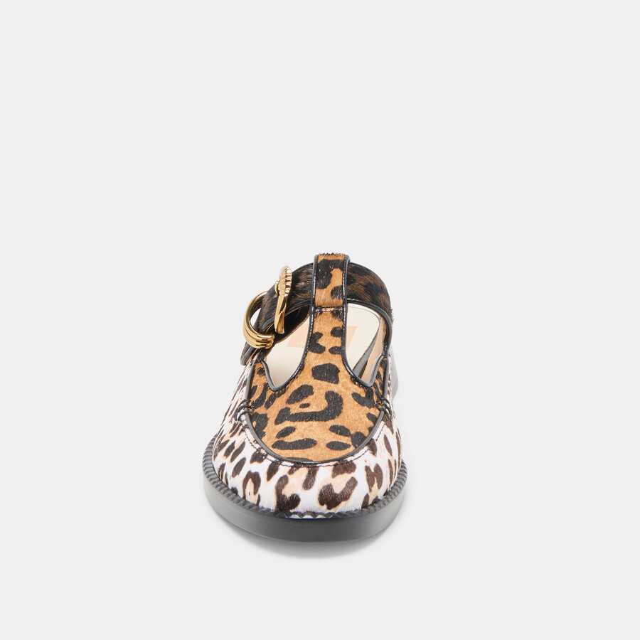 harlah flats leopard multi calf hair