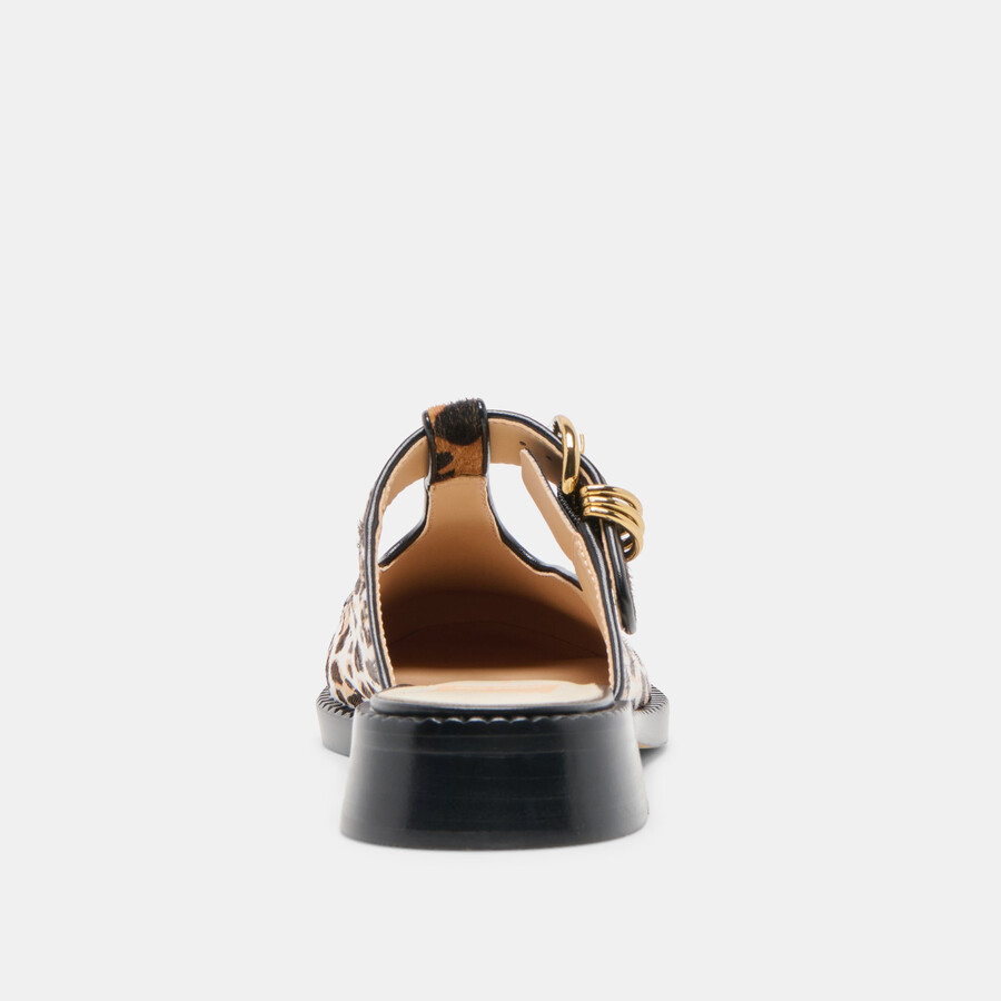 harlah flats leopard multi calf hair